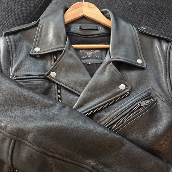 Wilson Cycle - Black Leather Jacket - Picture 1 of 10